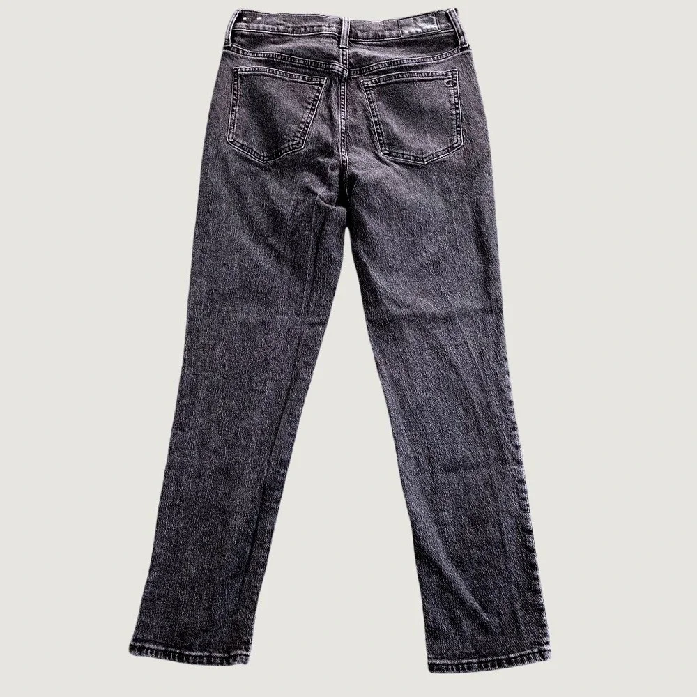 Madewell The Perfect Vintage Jean Womens 28 High Rise Straight Leg Washed Black